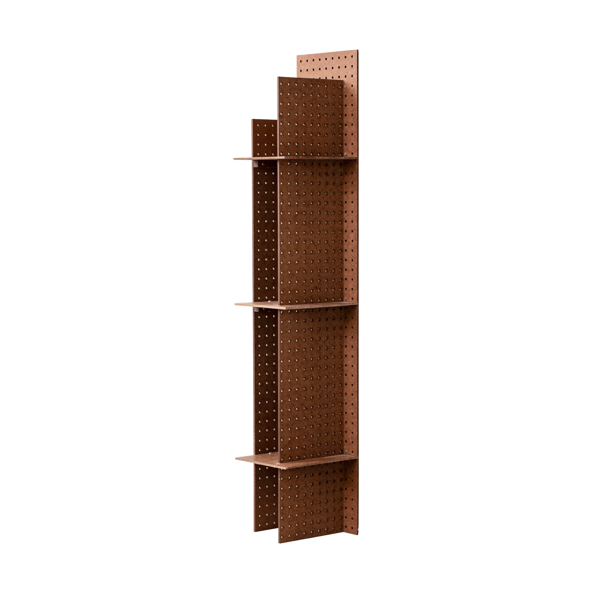 FF02 The Perforated Furniture ράφι τοίχου, Ινοσανίδα-καρυδιά, 28x24x128 cm Källemo