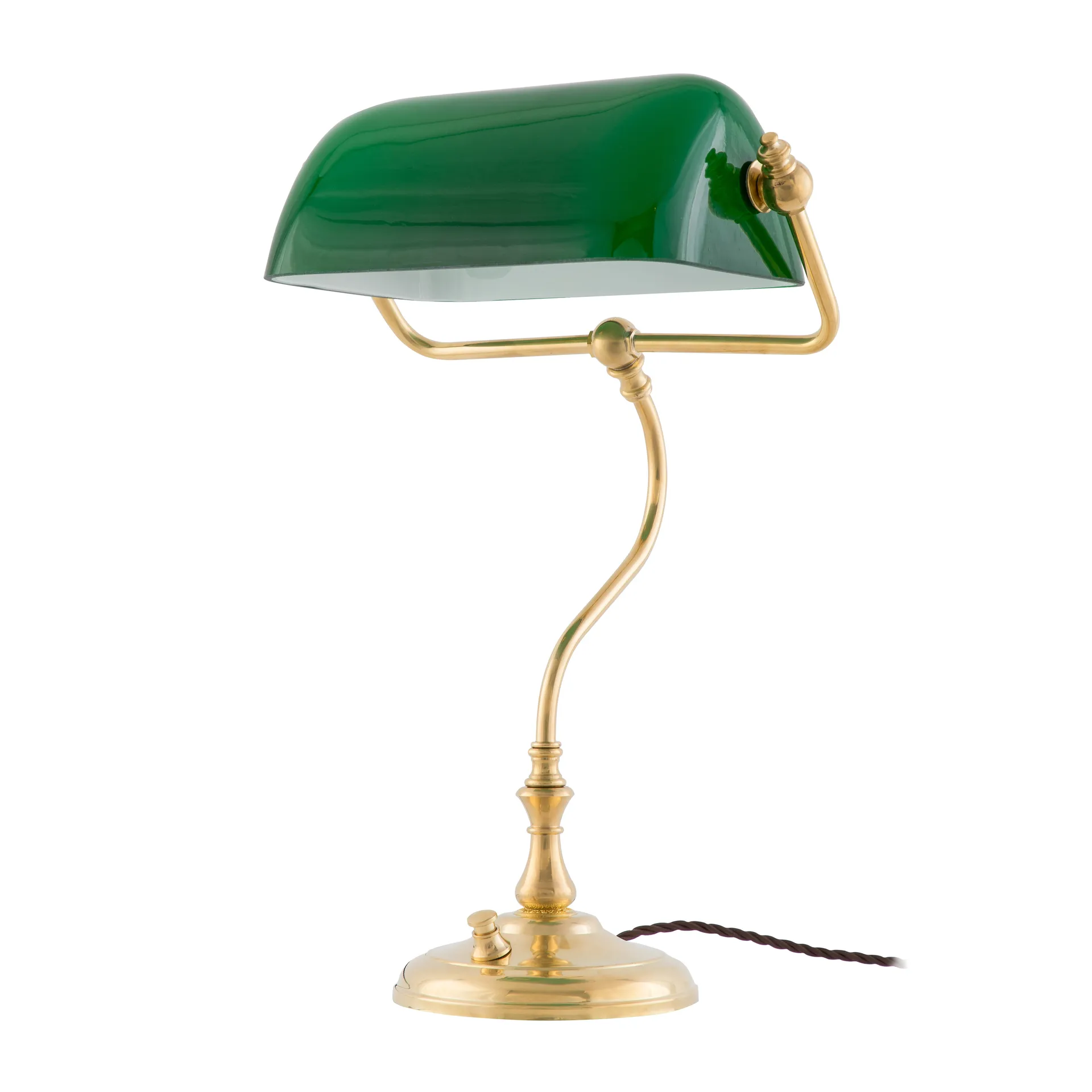 Bankirlamp επιτραπέζιο φωτιστικό, ορείχαλκος-πράσινο Karlskrona Lampfabrik
