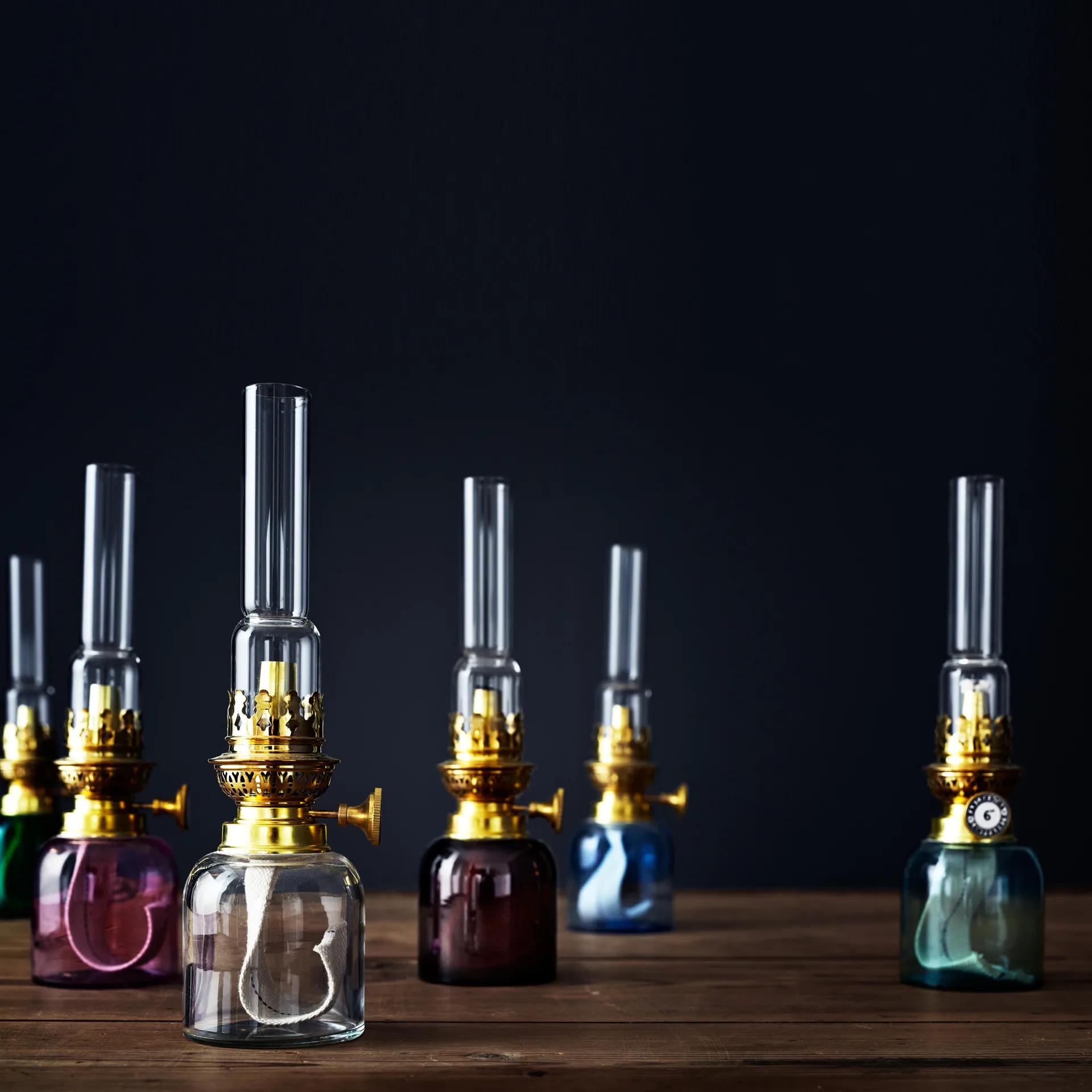 Koholmen λάμπα παραφινέλαιου, aquamarine Karlskrona Lampfabrik