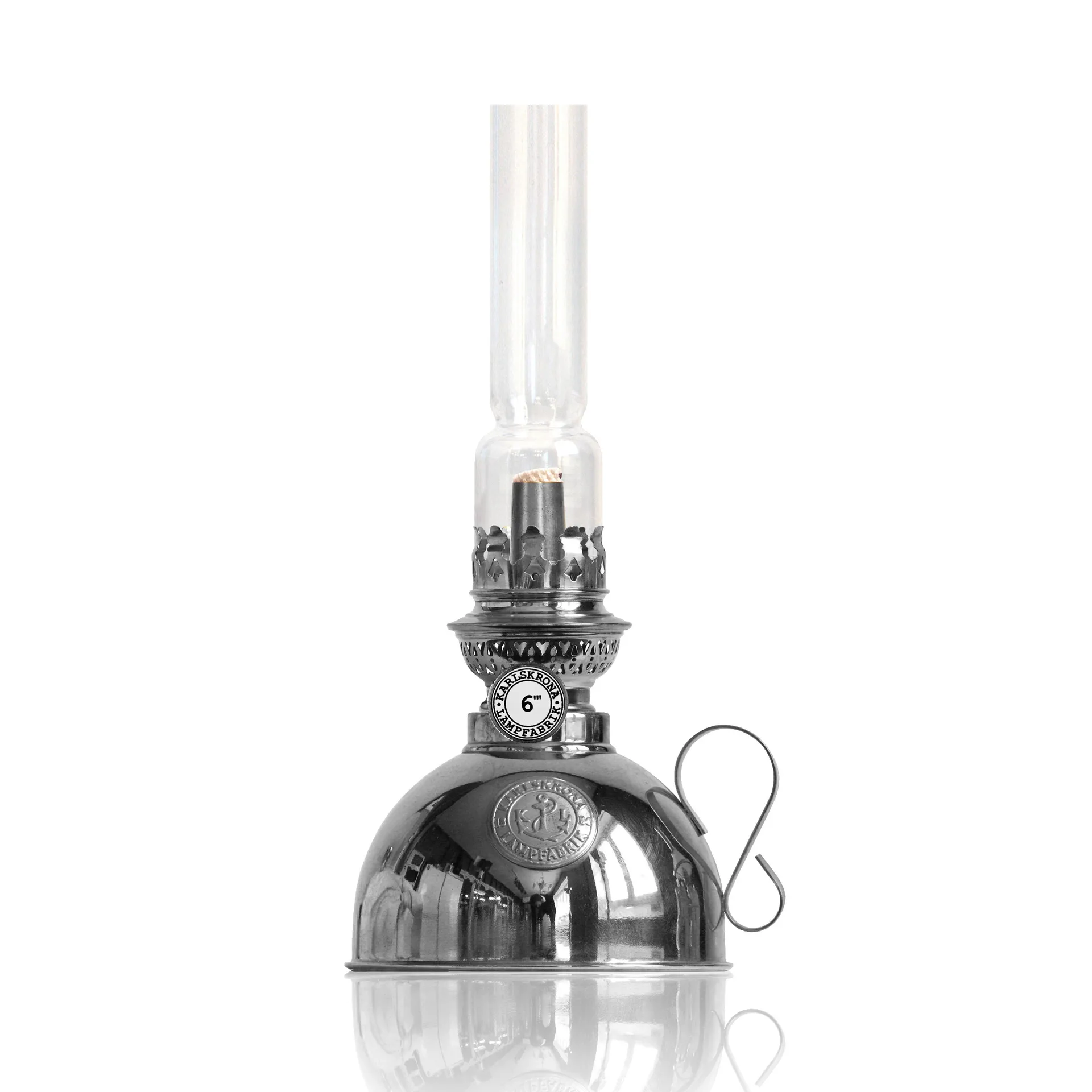 Nattlampan λάμπα με παραφινέλαιο, νίκελ Karlskrona Lampfabrik