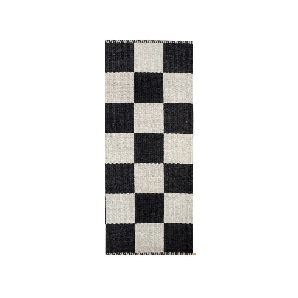 Χαλί, Checkerboard Icon, 85x200 εκ, Μαύρο του μεσονυχτίου Kasthall