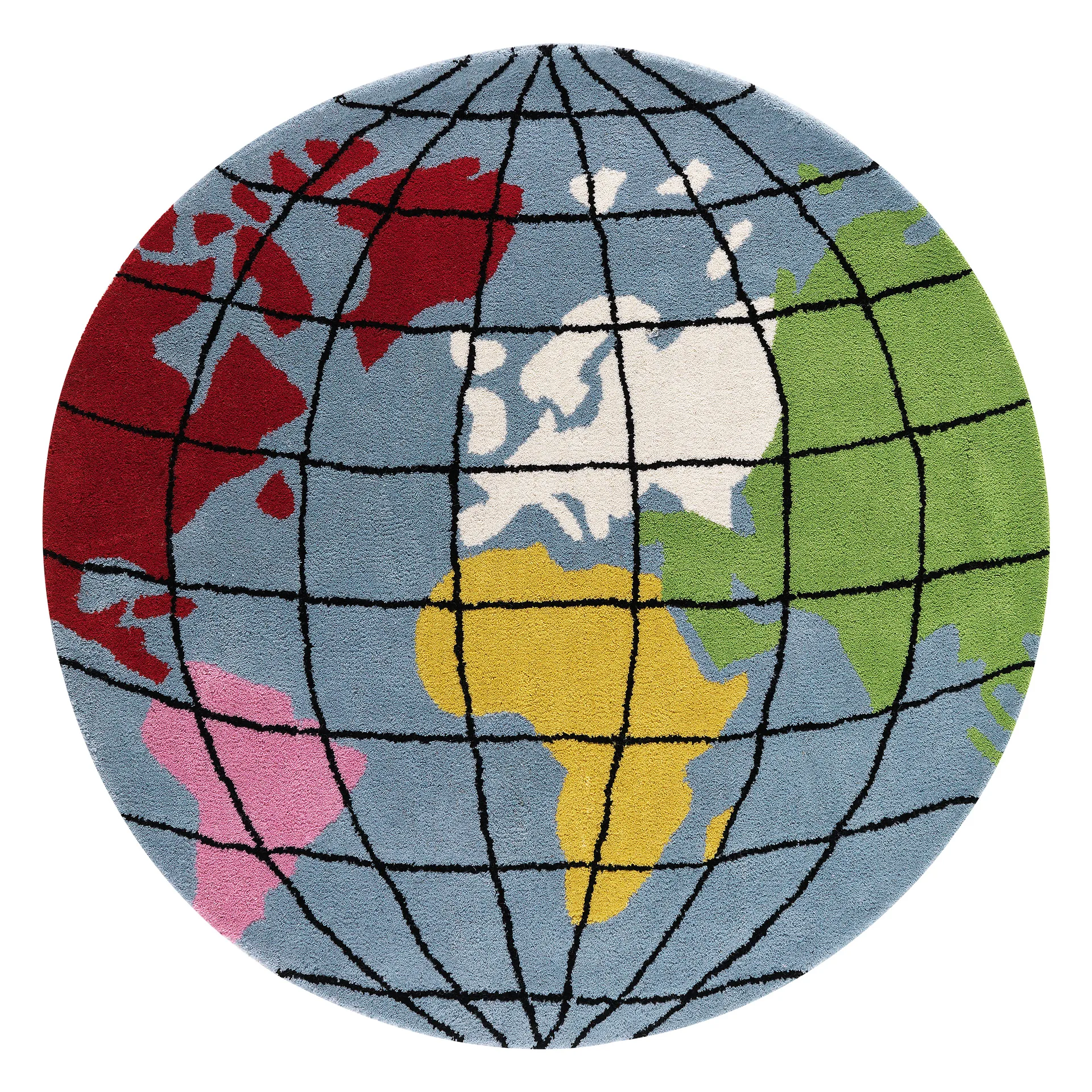 Earth χαλί Ø130 cm, μπλε Kateha