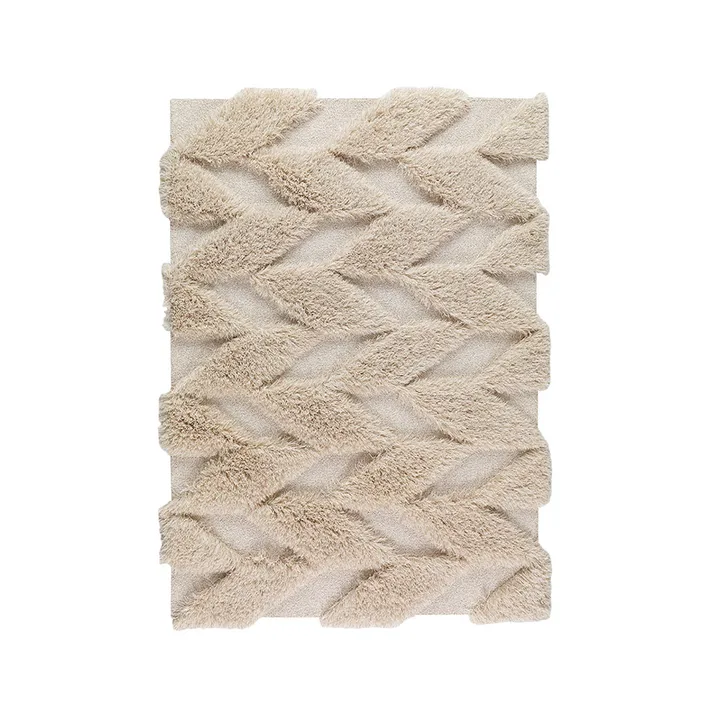 Χαλί με έντονο ψαρόκοκκαλο - Light beige, 200x300 cm - Kateha