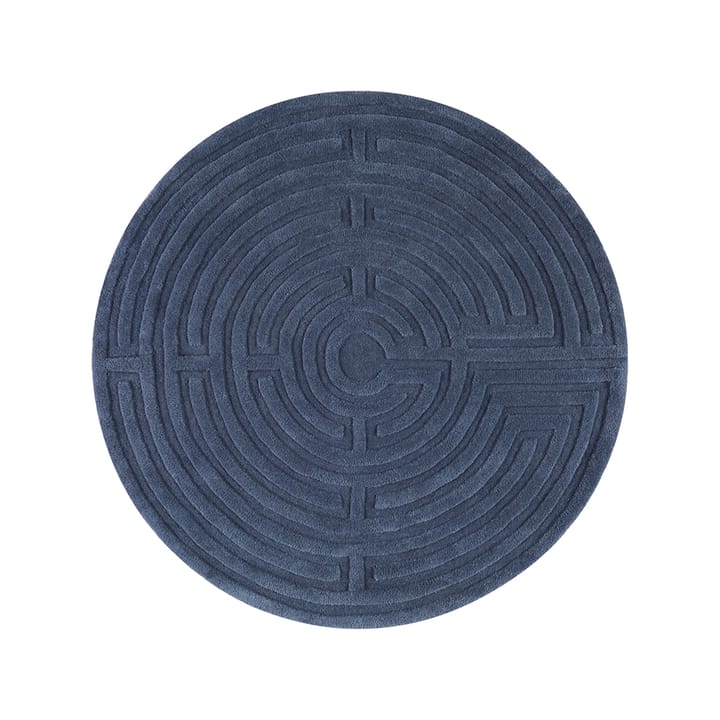 Στρογγυλό χαλί, Minilabyrinth - Γκριζομπλέ, 130 εκ - Kateha