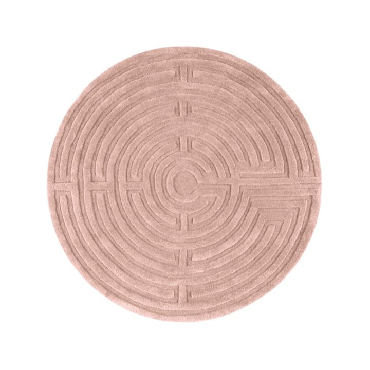 Στρογγυλό χαλί, Minilabyrinth - ροζ-40, 130 εκ - Kateha