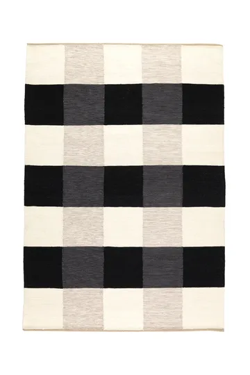 Night and Day χειροποίητο χαλί 170x240 cm - Ασπρόμαυρο - Kateha