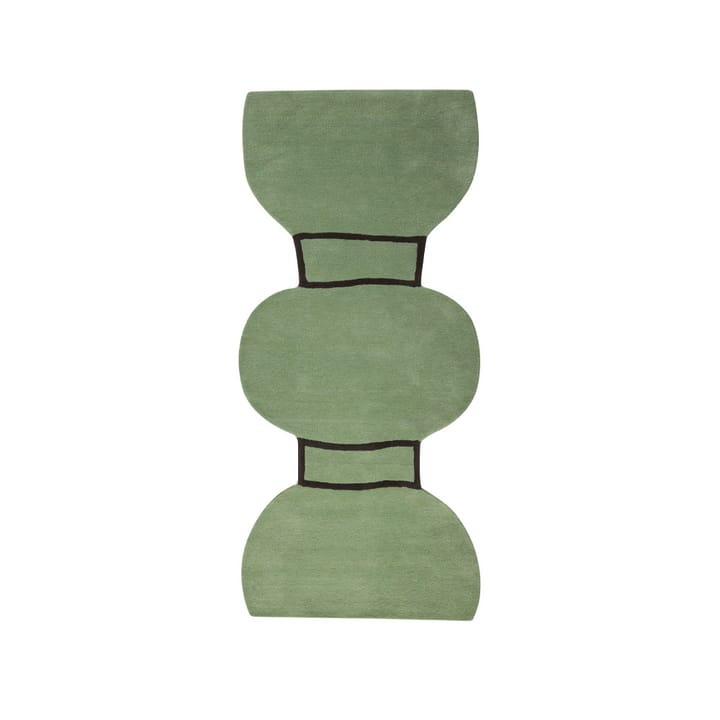 Χαλί, Silhouette figure - Σκονισμένο πράσινο, 110x240 εκ - Kateha