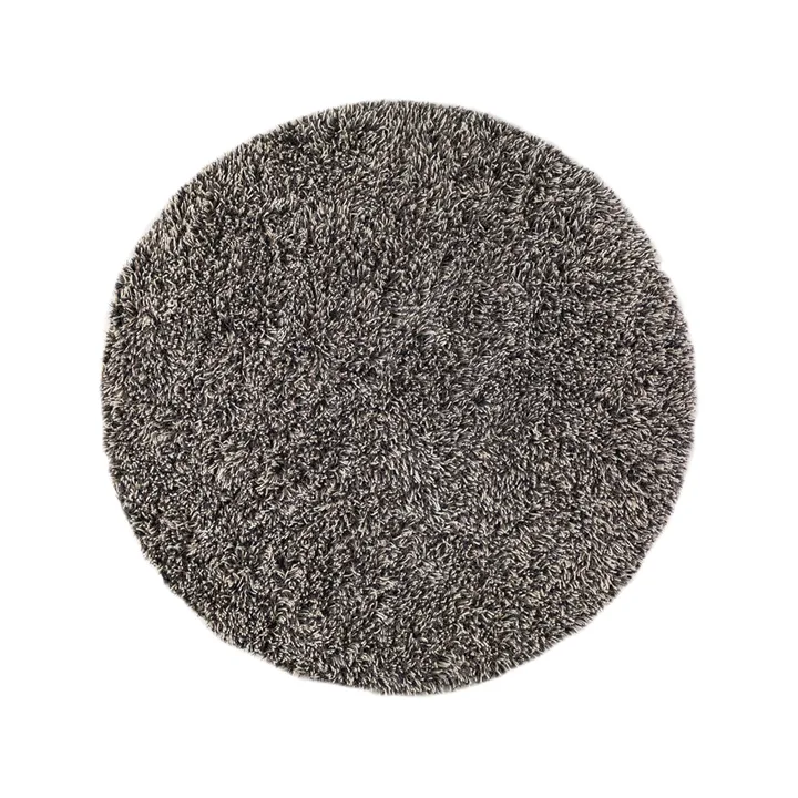 Στρογγυλό χαλί με πλούσιο και παχύ πέλος - White/charcoal, Ø220 cm - Kateha