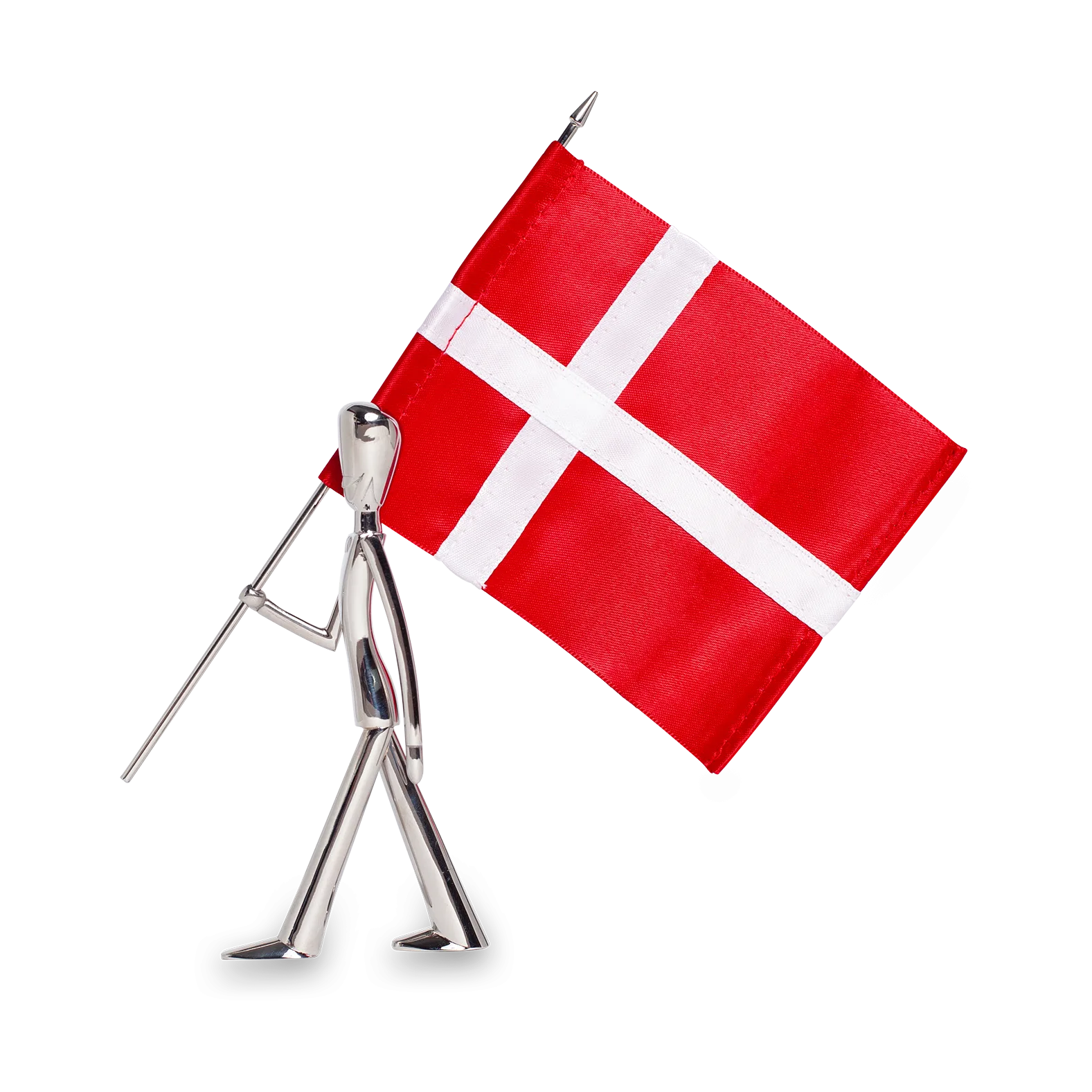 Φιγούρα υποστηρικτή σημαίας της Βασιλικής Φρουράς, ύψους 18 εκατοστών, Γυαλισμένο ατσάλι Kay Bojesen