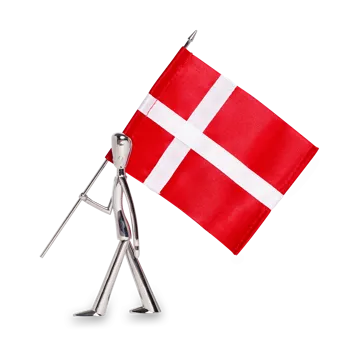 Φιγούρα υποστηρικτή σημαίας της Βασιλικής Φρουράς, ύψους 18 εκατοστών - Γυαλισμένο ατσάλι - Kay Bojesen