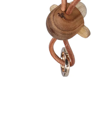 Μπρελόκ κλειδιών Kaj Bojesen μαϊμού - Teak-limba ξύλο, μαύρο δέρμα - Kay Bojesen Denmark