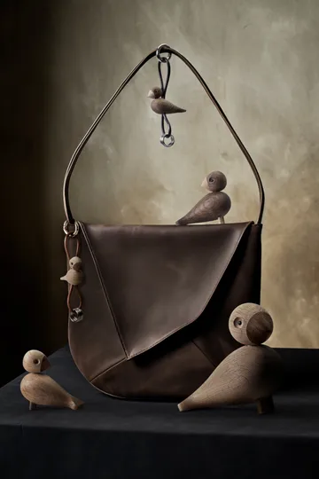 Μπρελόκ κλειδιών πουλί Kaj Bojesen - Δρυς, φυσικό δέρμα - Kay Bojesen Denmark