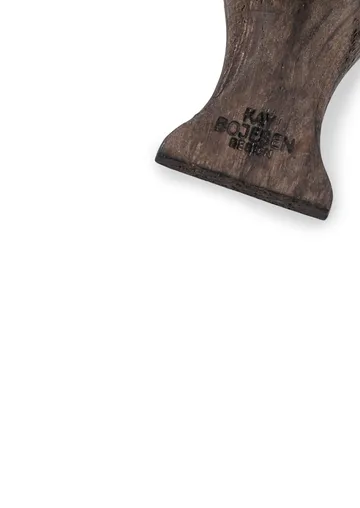 Μπρελόκ κλειδιών πουλί Kaj Bojesen - Καπνιστή δρυς, μαύρο δέρμα - Kay Bojesen Denmark