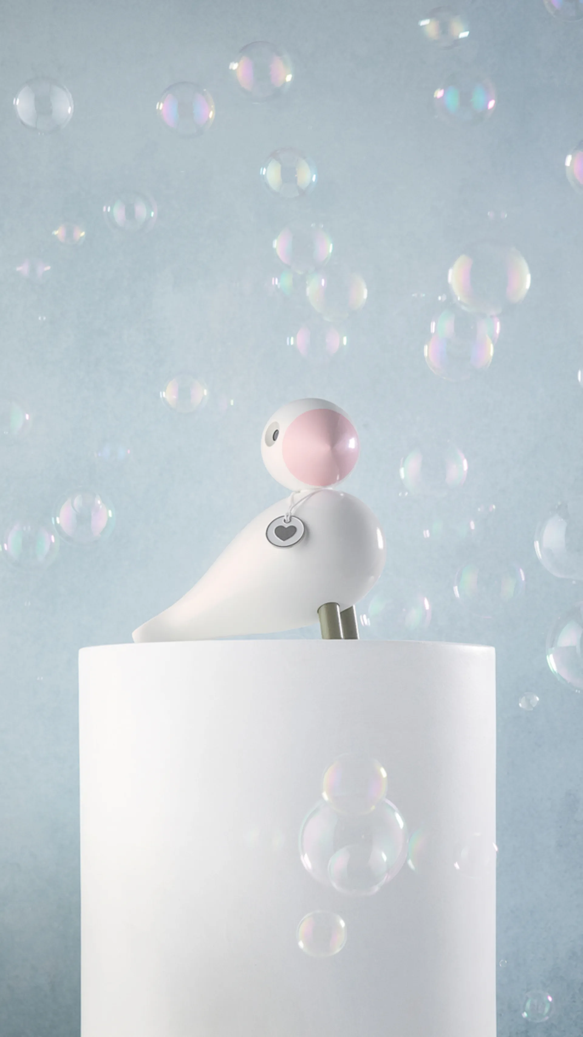 Ωδικό πτηνό της Kay Bojesen, «Ελπίδα», Λευκό-ροζ Kay Bojesen Denmark