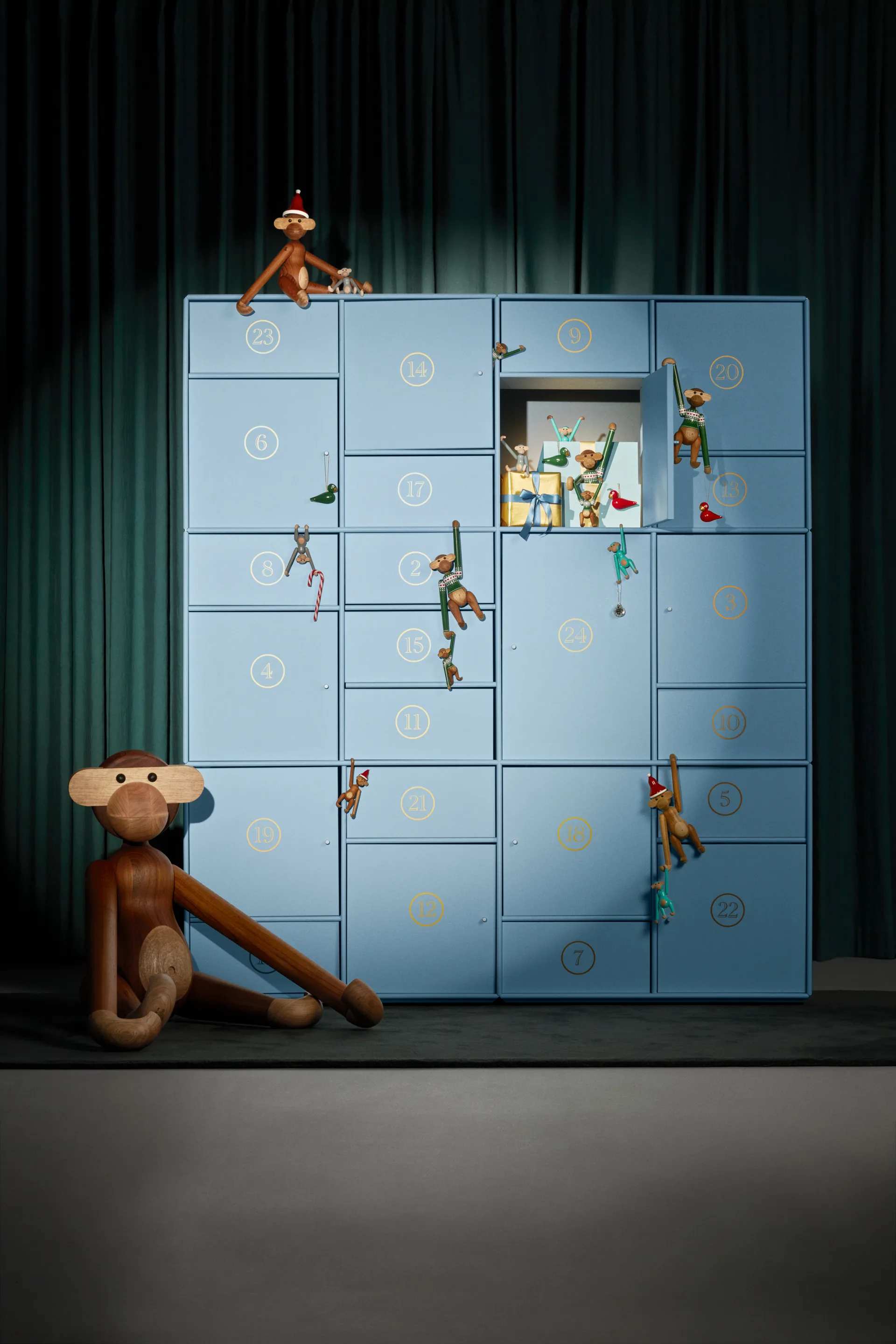 Kay Bojesen Χριστουγεννιάτικα πουλιά διακοσμητικό 2 κομμάτια, Κόκκινο-πράσινο Kay Bojesen Denmark