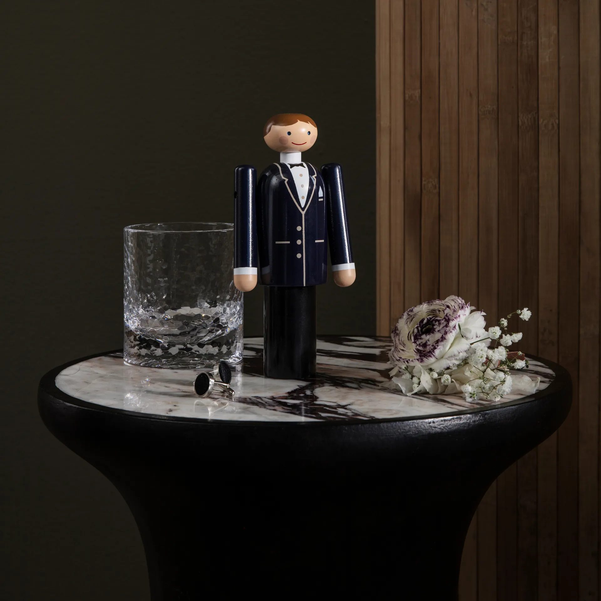 Kay Bojesen groom, μπλε-ασπρόμαυρο, 18 cm Kay Bojesen Denmark