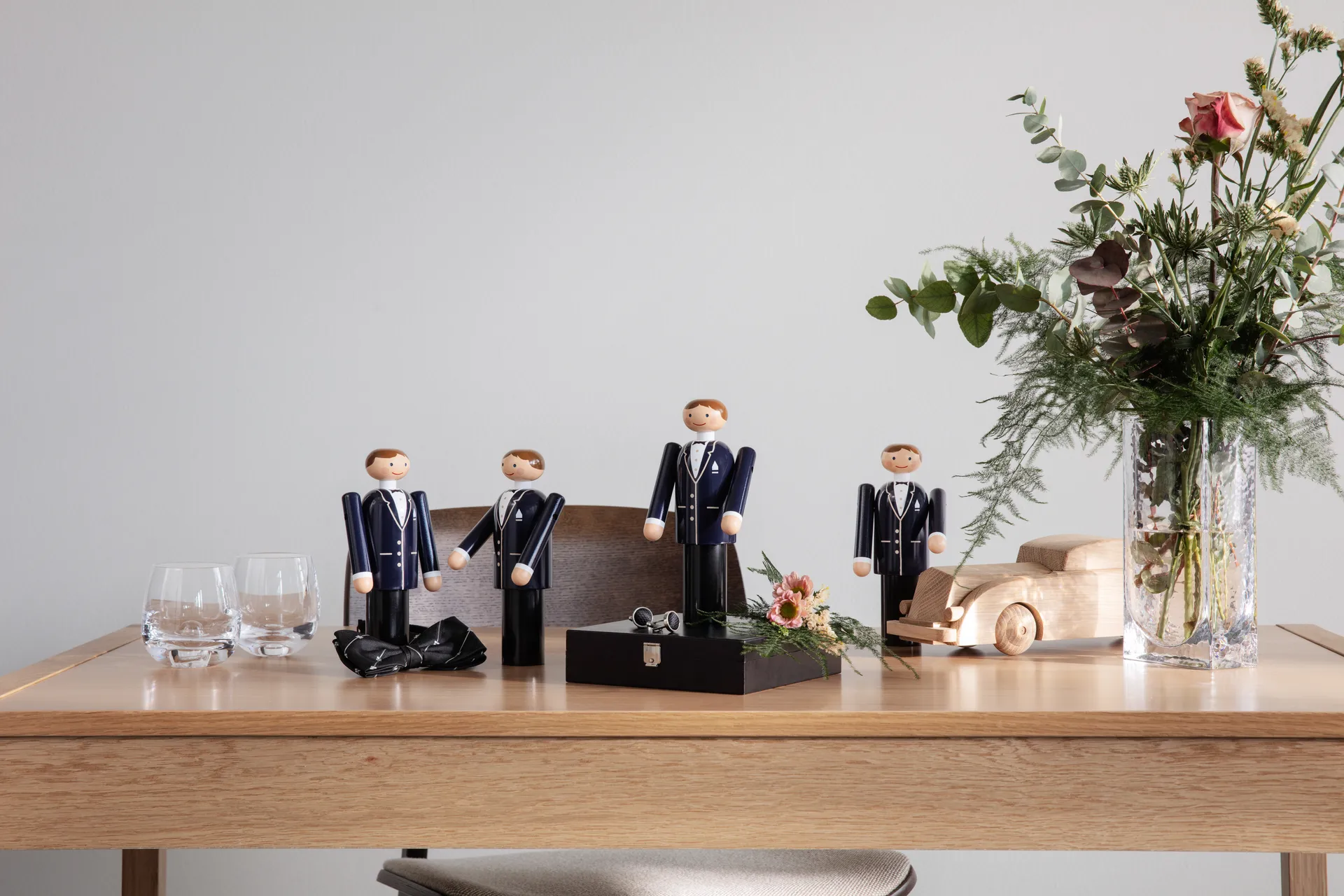 Kay Bojesen groom, μπλε-ασπρόμαυρο, 18 cm Kay Bojesen Denmark