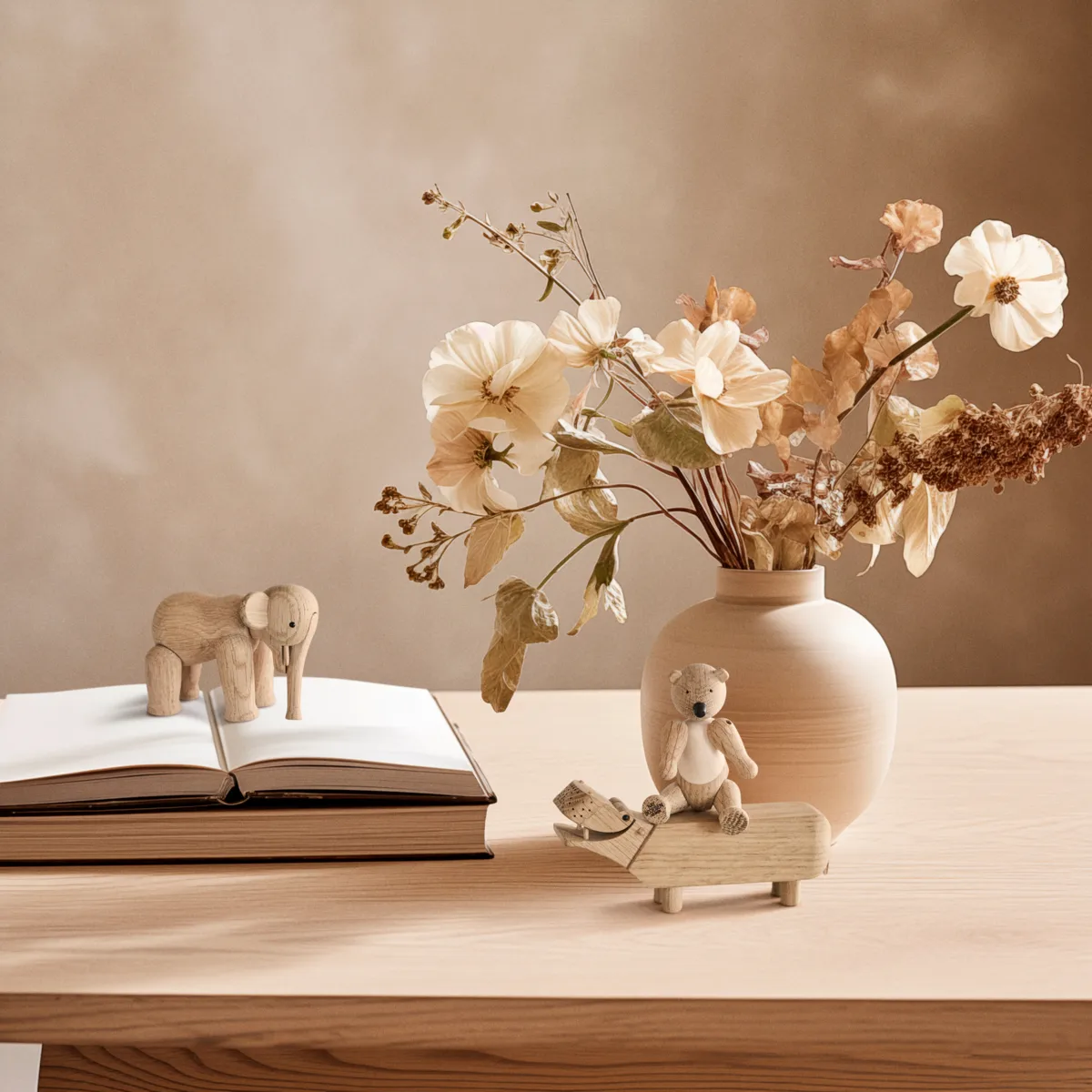 Kay Bojesen Liliput 3 κομμάτια, Ακατέργαστη δρυς, ακατέργαστος σφένδαμος Kay Bojesen Denmark