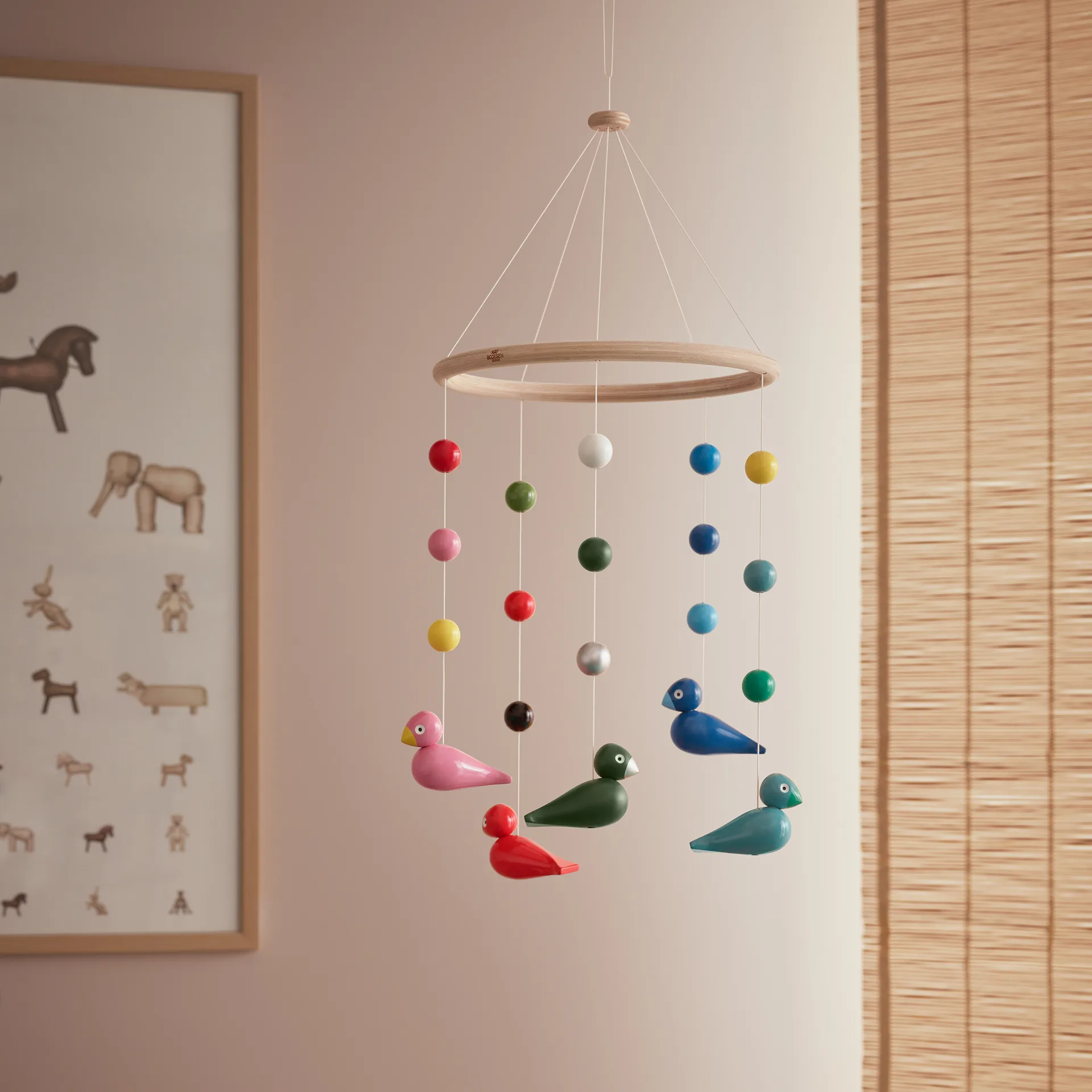 Kay Bojesen mobile ωδικό πουλί, πολύχρωμο Kay Bojesen Denmark