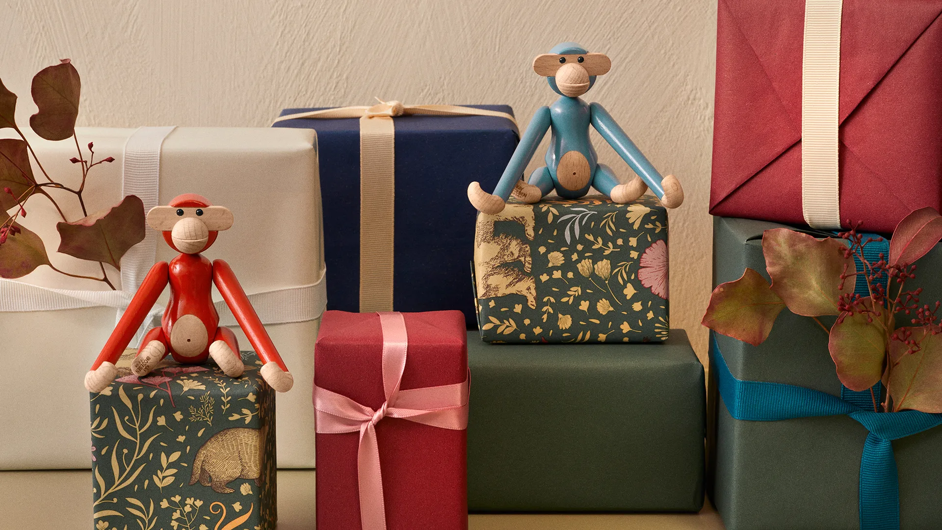 Kay Bojesen μίνι vintage μαϊμού, Κόκκινο Kay Bojesen Denmark