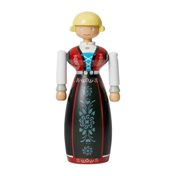 Kay Bojesen woman in Norwegian folk costume - Black-red-white - Kay Bojesen Denmark