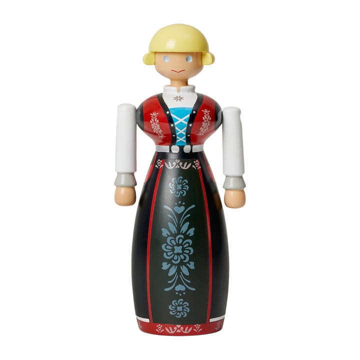 Kay Bojesen woman in Norwegian folk costume - Black-red-white - Kay Bojesen Denmark