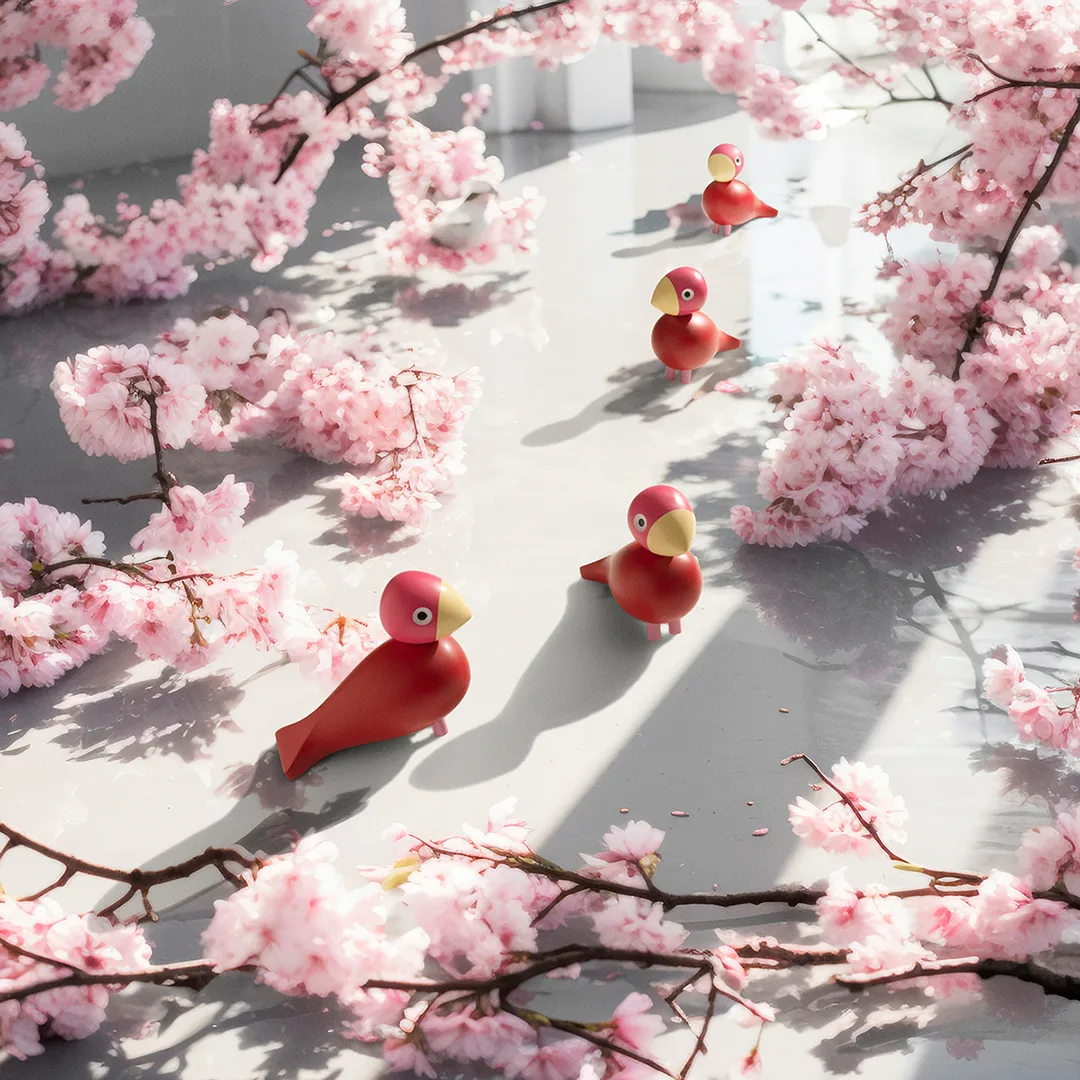 Kay Bojesen Year Bird 2024 τραγουδιστής πουλί Flora, Ροζ Kay Bojesen Denmark