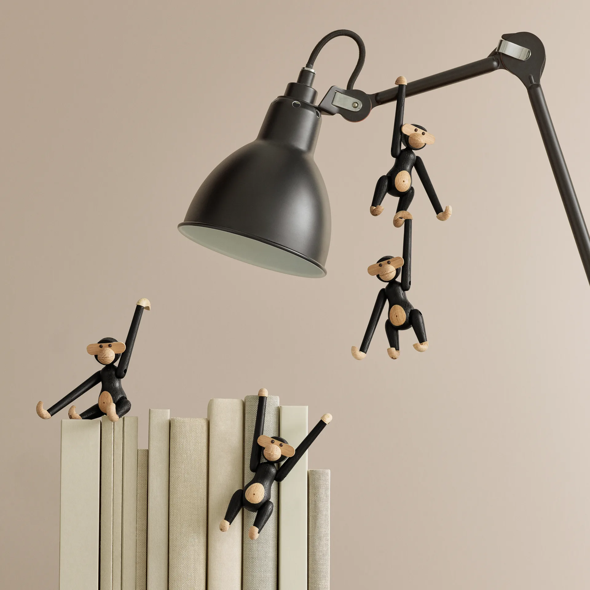 Kay Bojesen μαιμού μίνι, σκούρα βερνικωμένη δρυς Kay Bojesen Denmark