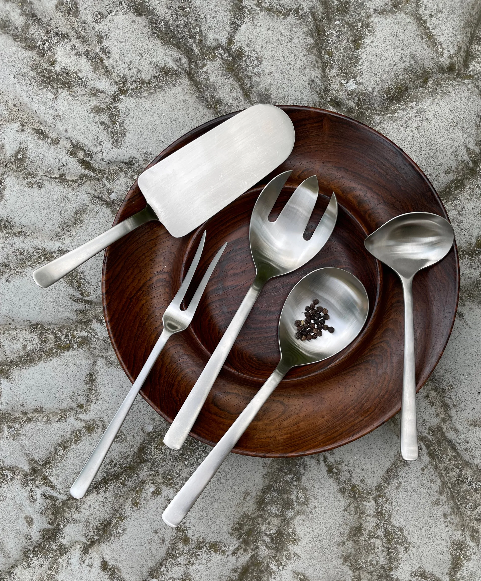 Σετ σερβιρίσματος Grand Prix 3 κομματιών, Matte steel Kay Bojesen