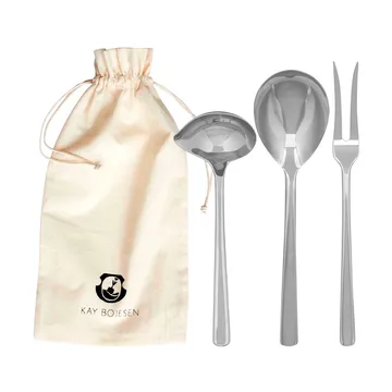 Σετ σερβιρίσματος Grand Prix 3 κομματιών - Γυαλισμένο ατσάλι - Kay Bojesen