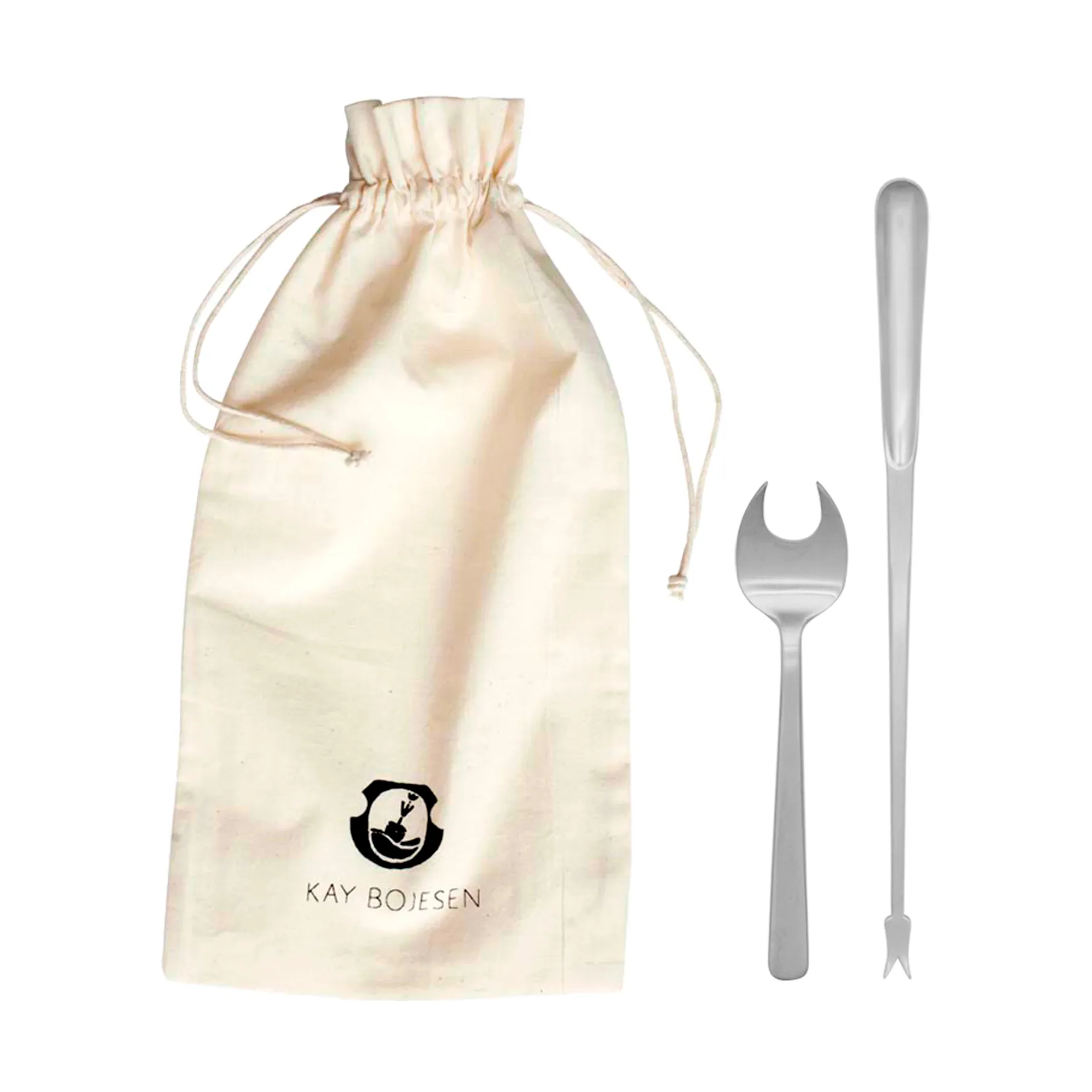 Σετ μαχαιροπίρουνα θαλασσινών Grand Prix 8 κομματιών, Matte steel Kay Bojesen