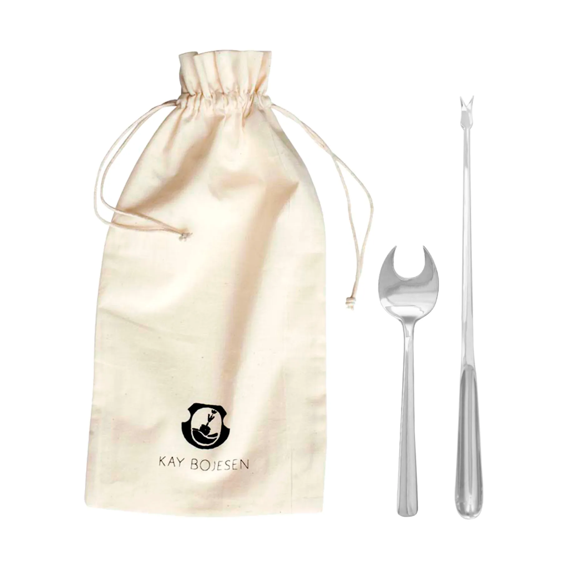 Σετ μαχαιροπίρουνα θαλασσινών Grand Prix 8 κομματιών, Γυαλισμένο ατσάλι Kay Bojesen