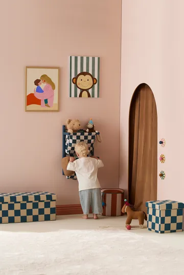 Ράφι για σακούλες με σχέδιο  - Γαλαζοπράσινο, 40x19x60 εκ. - Kid's Concept