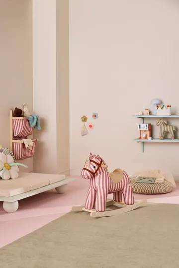 Ραφιέρα για τσάντες ριγέ - Καφέ ροζ, 40x19x60 εκ. - Kid's Concept