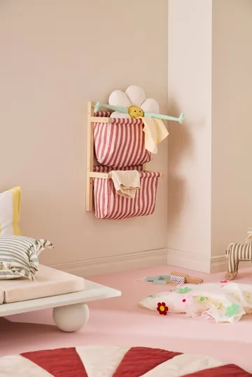 Ραφιέρα για τσάντες ριγέ - Καφέ ροζ, 40x19x60 εκ. - Kid's Concept