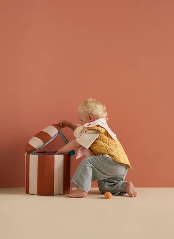 Σκαμπό κύλινδρος με αποθήκευση  - Καφέ, Ø40x30,5 cm - Kid's Concept