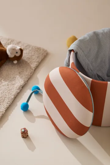 Σκαμπό κύλινδρος με αποθήκευση  - Καφέ, Ø40x30,5 cm - Kid's Concept