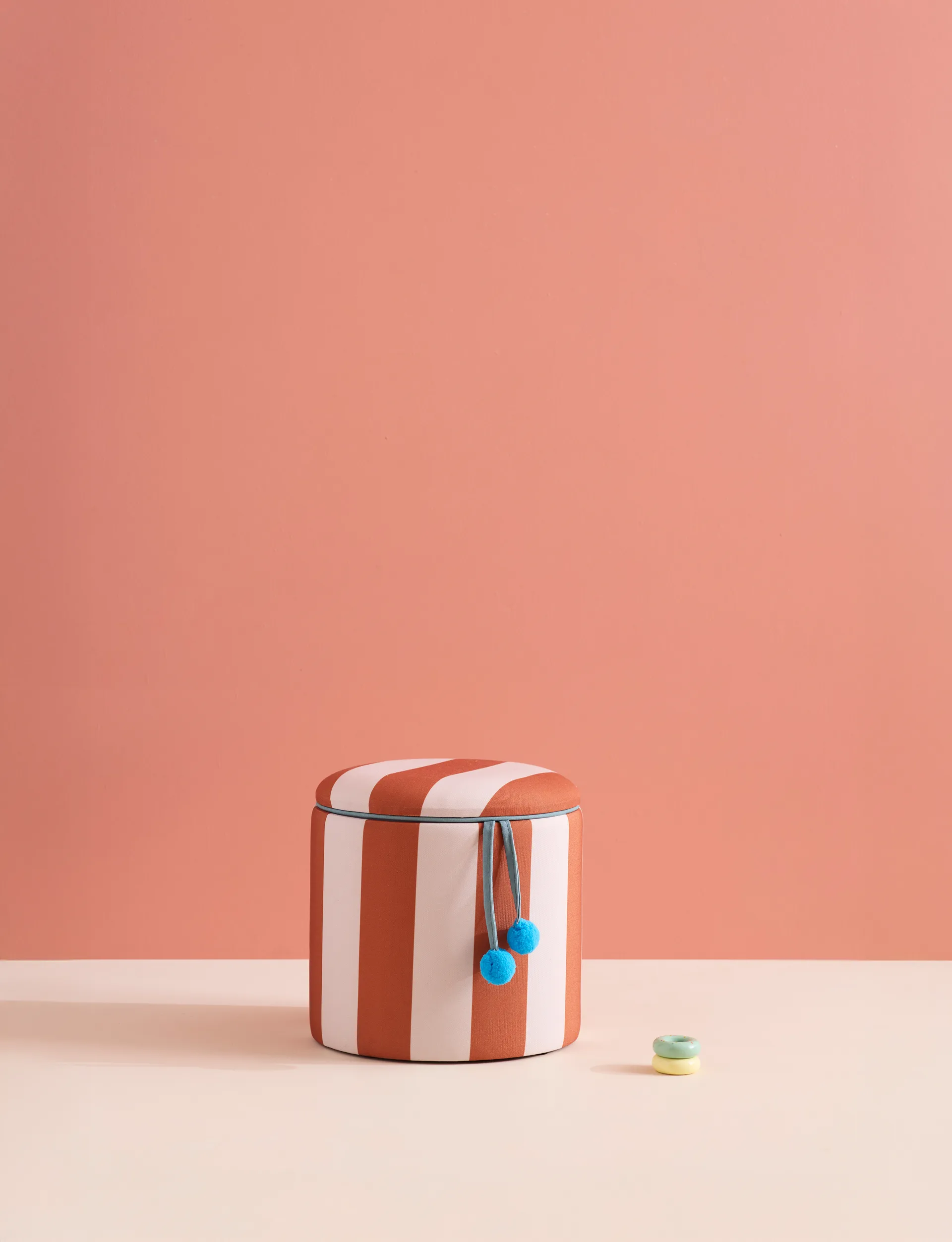 Σκαμπό κύλινδρος με αποθήκευση , Καφέ, Ø40x30,5 cm Kid's Concept