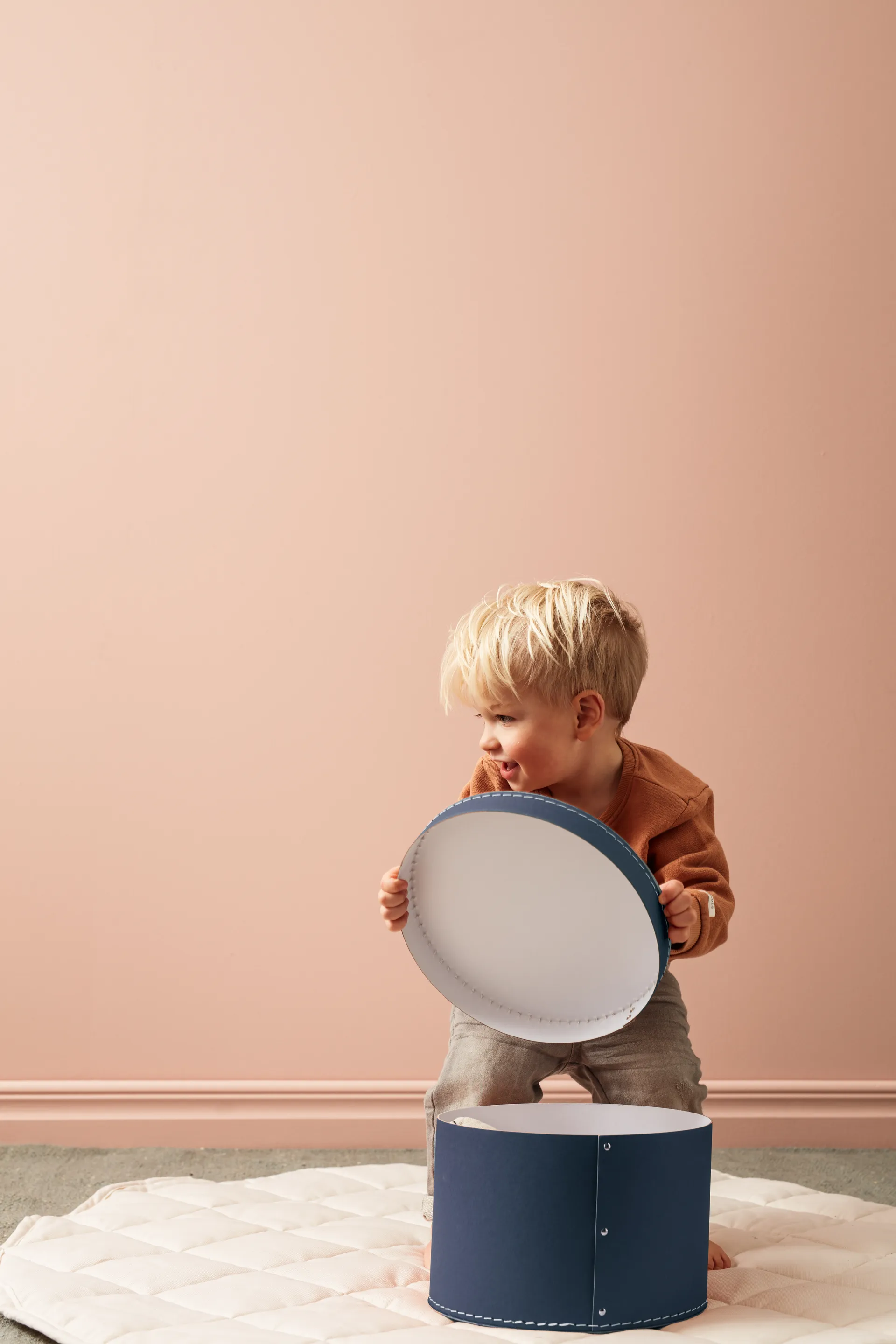 Παιδικό κουτί αποθήκευσης Base στρογγυλό 2 τεμάχια, Σκούρο μπλε Kid's Concept