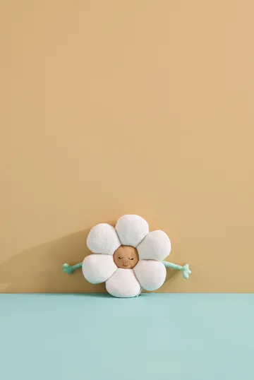 Μαξιλάρι Blomma - Λευκό-πράσινο-κίτρινο - Kid's Concept