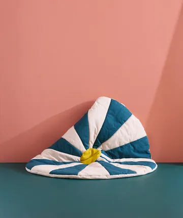 Cirkus παιδικό χαλί  - Γαλαζοπράσινο, Ø112x2 εκ. - Kid's Concept