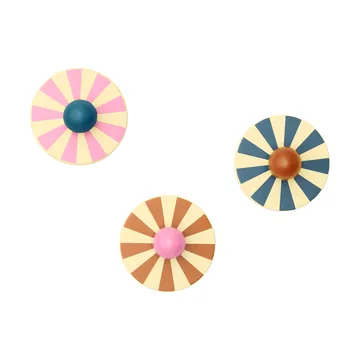 Cirkus γάντζος 3 τεμάχια  - Πολύχρωμο, Ø10x4,4 cm - Kid's Concept