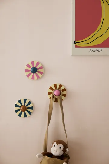 Cirkus γάντζος 3 τεμάχια  - Πολύχρωμο, Ø10x4,4 cm - Kid's Concept