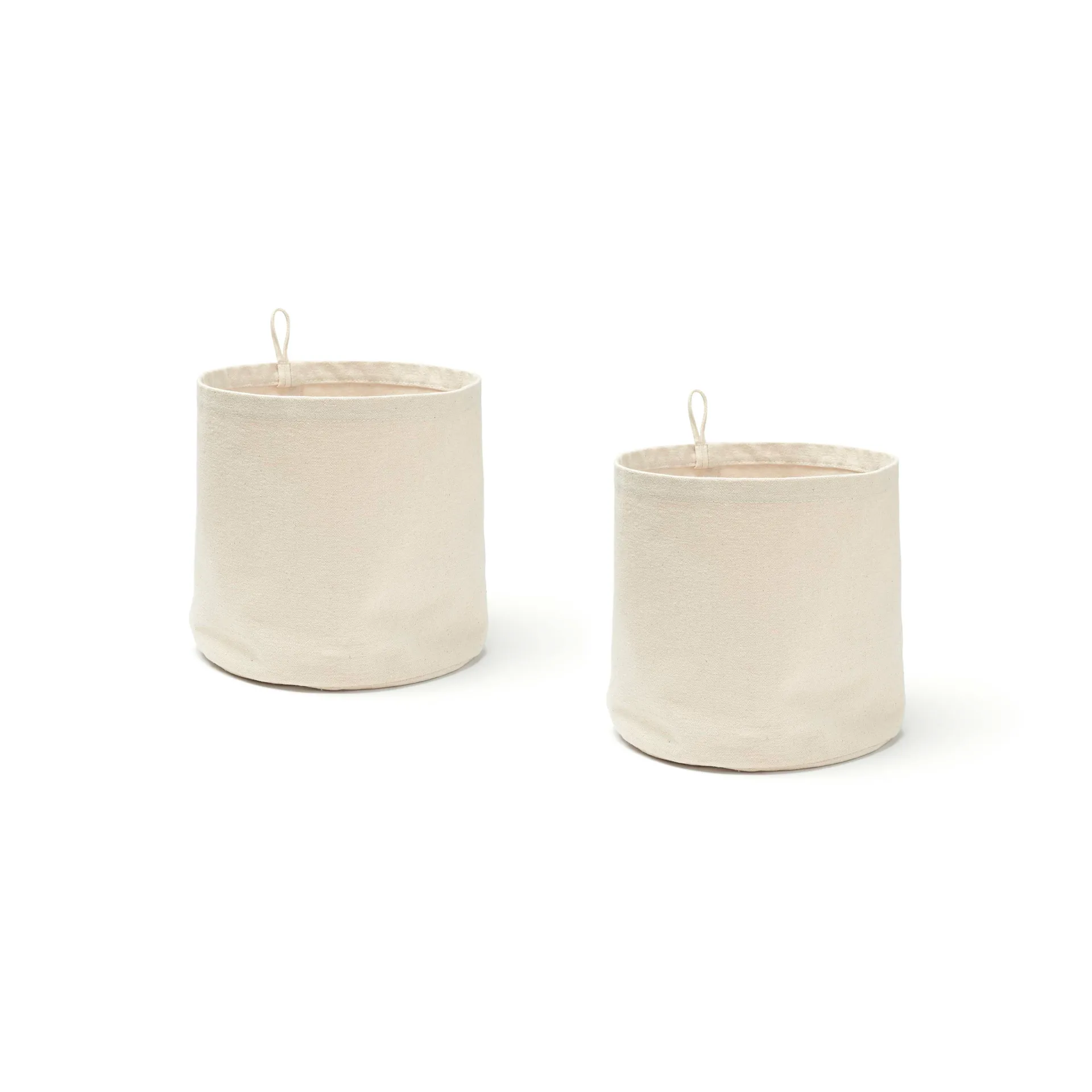 Κυλινδρικό αποθηκευτικό κουτί, Kid's Base, συσκευασία 2 τεμαχίων, Φυσικό λευκό Kid's Concept