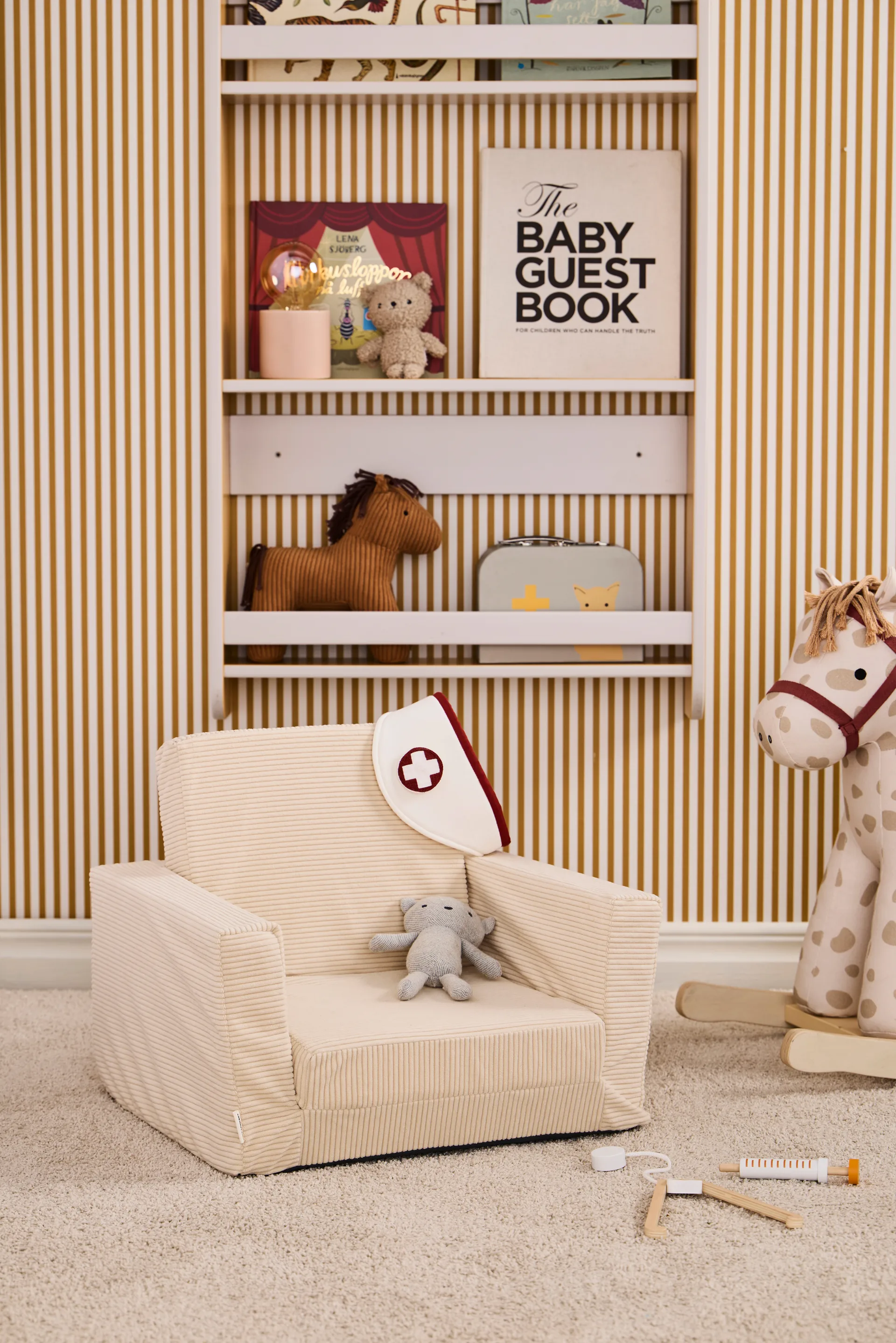 Kid's Base πολυθρόνα αναδιπλούμενη, Φυσικό λευκό Kid's Concept