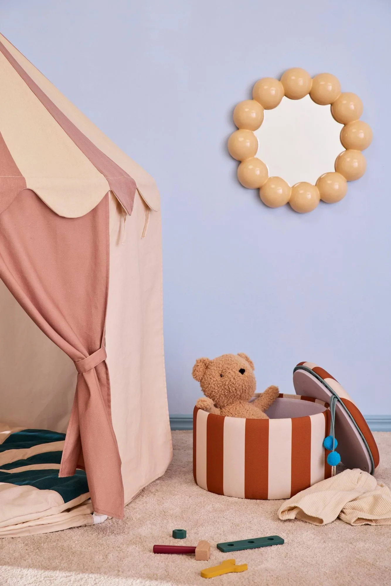 Παιδική σκηνή τσίρκου, Kid's Base, Ριγέ καφέ Kid's Concept