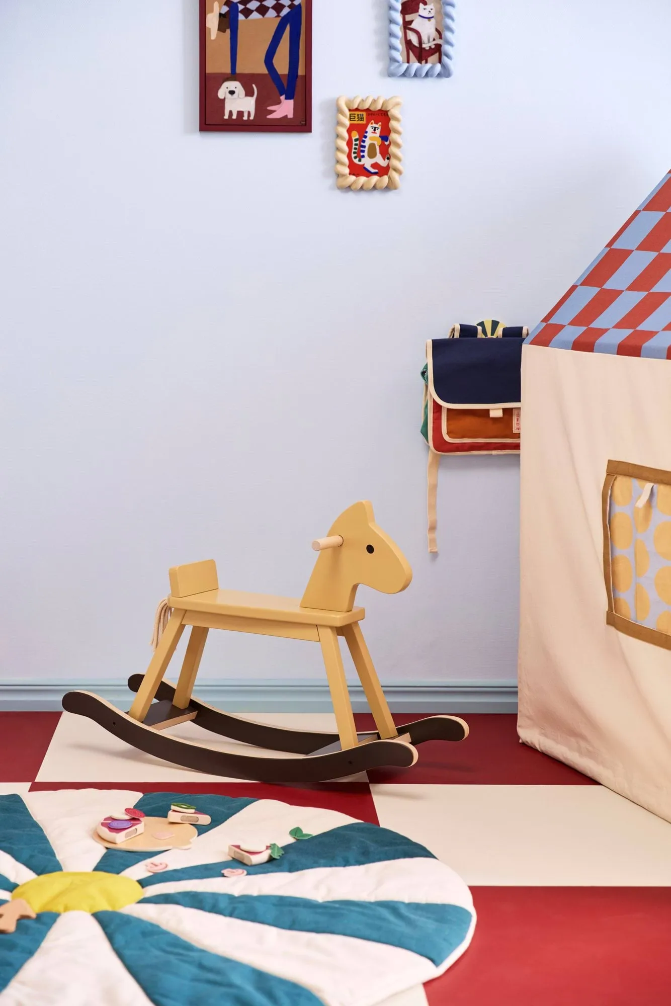 Kid's Concept ξύλινο αλογάκι , μελί κιτρινόχρυσο Kid's Concept