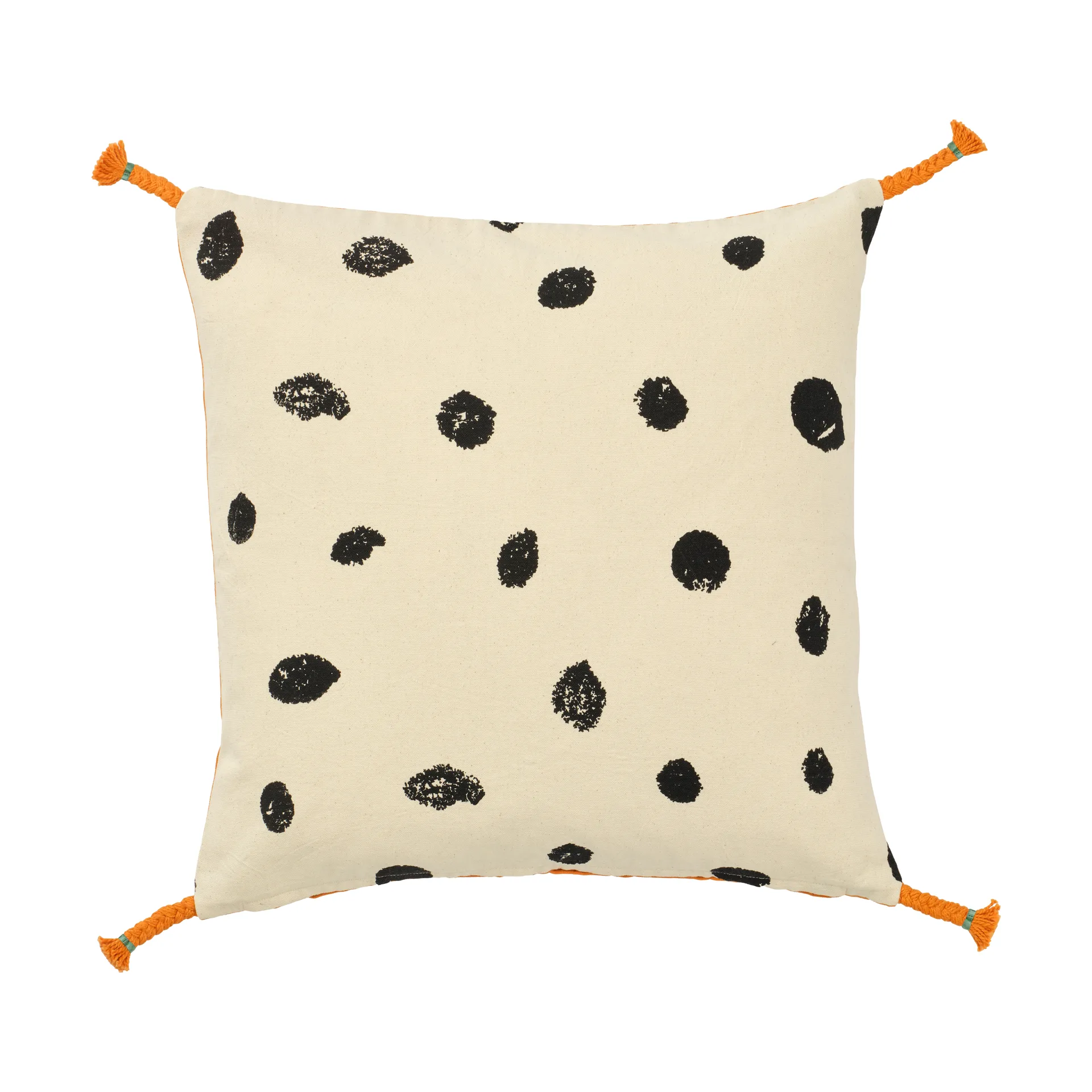 Pippi μαξιλαροθήκη 50x50 cm, Λευκό-orange Kid's Concept
