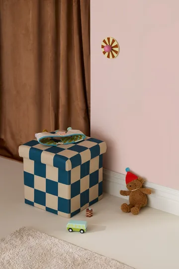 Σκαμπό με αποθήκευση  Sittpuff - Γαλαζοπράσινο, 30x30 εκ. - Kid's Concept