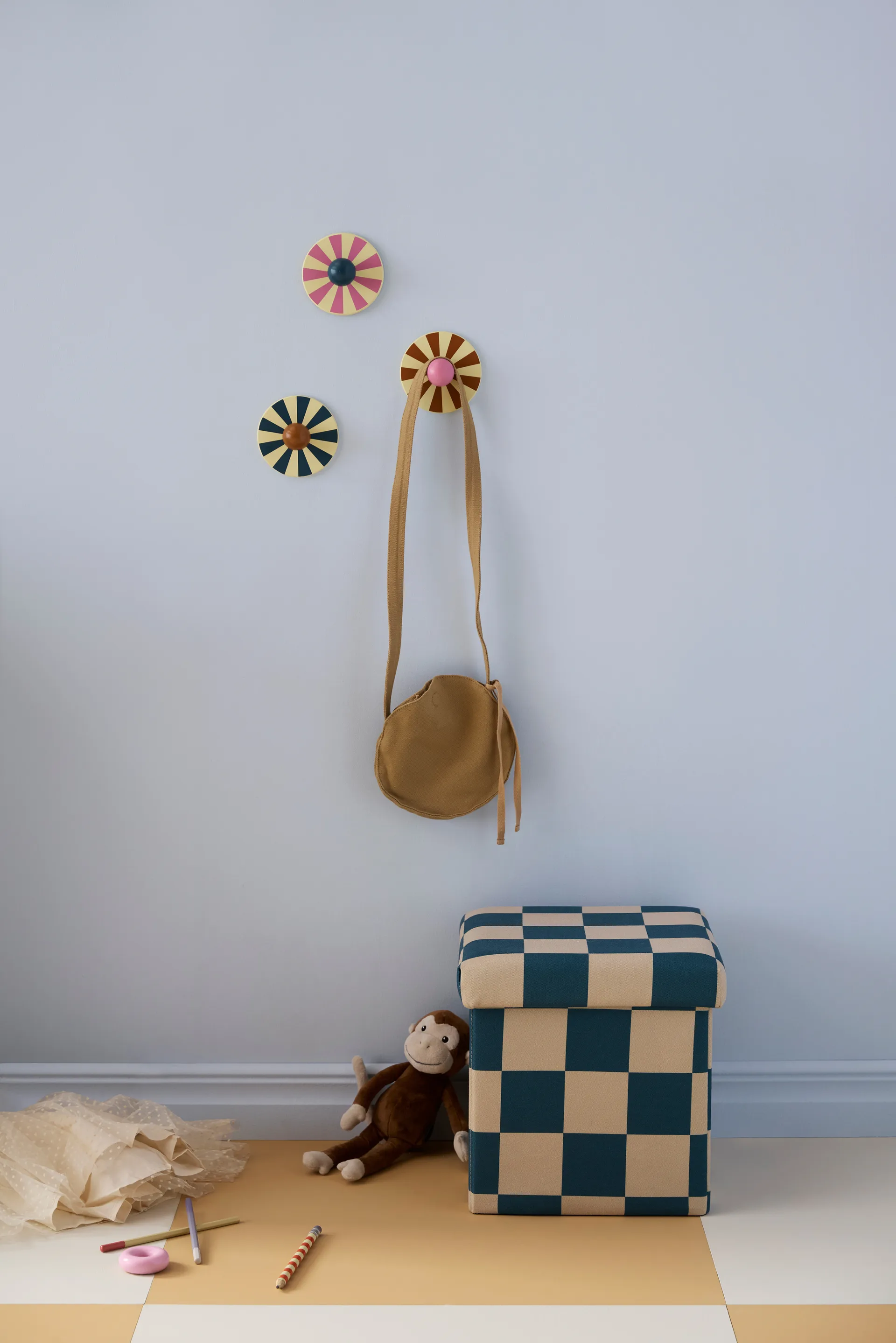 Σκαμπό με αποθήκευση  Sittpuff, Γαλαζοπράσινο, 30x30 εκ. Kid's Concept